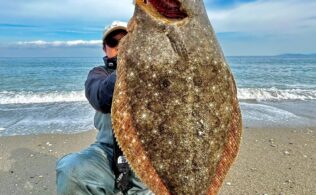 寒ヒラメ釣れました！