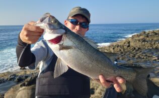 南郷水島にてヒラスズキ＆クロホシフエダイの釣果！！宮崎店