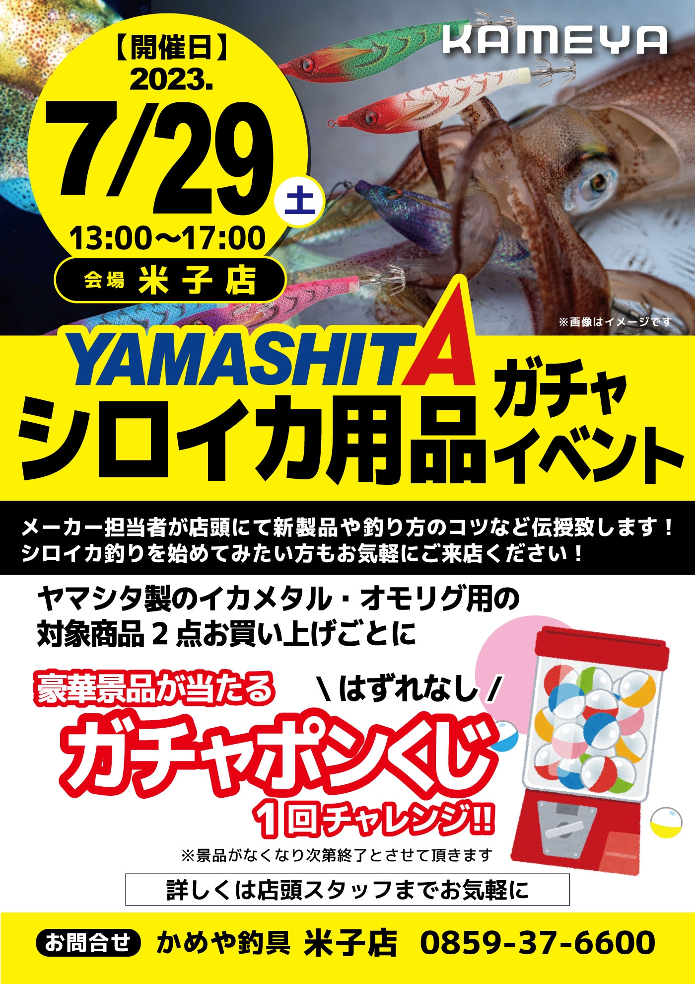 ヤマシタ シロイカイベント本日！！軍艦も… | かめや釣具