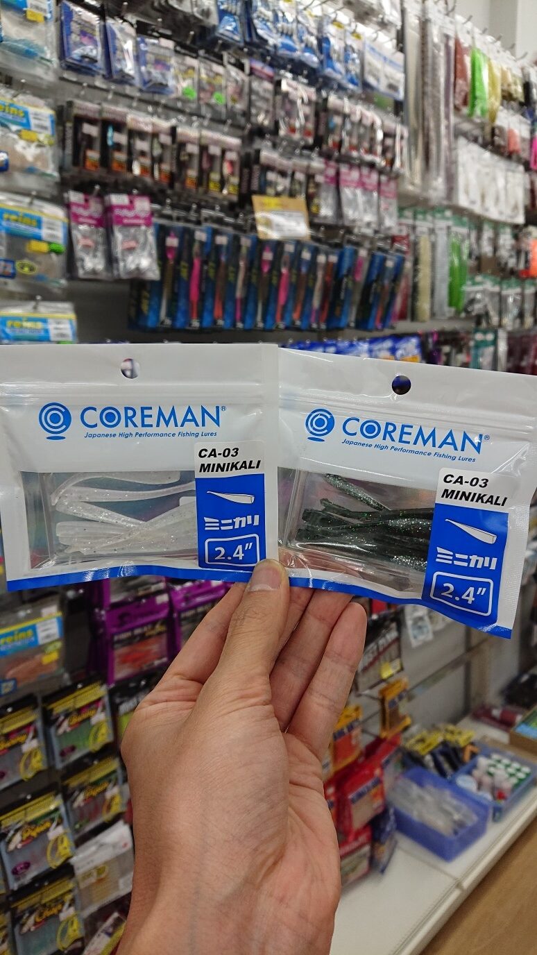 コアマン様 ミニカリ パワーヘッドミニ入荷 かめや三次店 かめや釣具