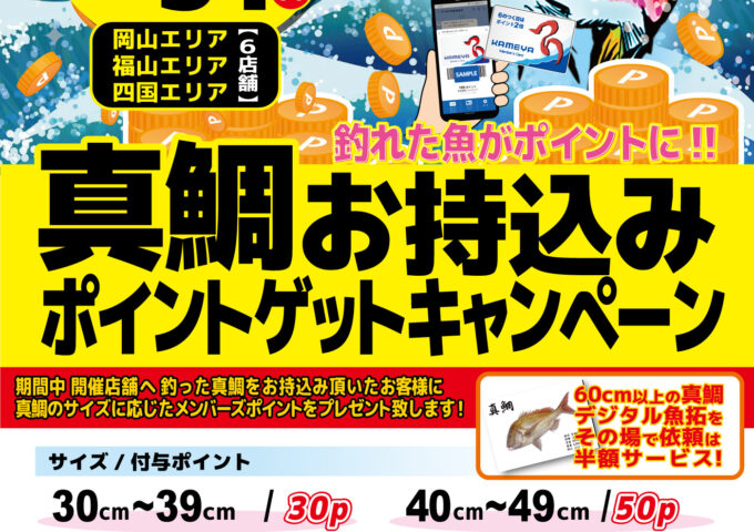 真鯛お持ち込みポイントゲットキャンペーン